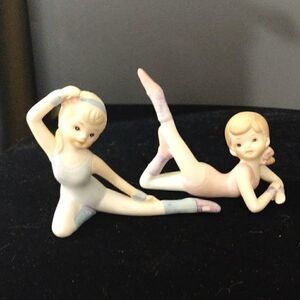 Vintage Homco 1406 (2) Porcelain Ballerinas